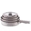 PRATIKA CERAMIC Cookware & Frypan Set (10 pcs)                                         18x9 cm / 2,0 Lt                                                              20x9,5 cm / 3,0 Lt                                                           24x7,5 cm / 3,5 Lt                                                                    24x5,5 cm / 1,8 Lt , A2799