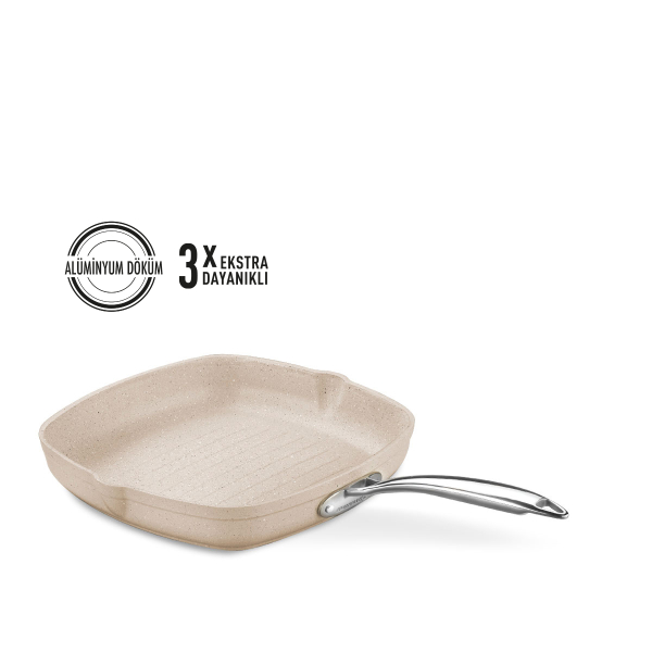 A1268 Granita Alu. Square Grill Frypan 28x28cm / 3.0 l.
