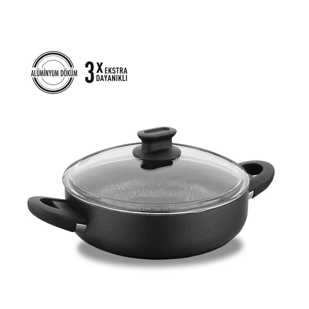 A2880 Lina Low Casserole 30x8 - Black
