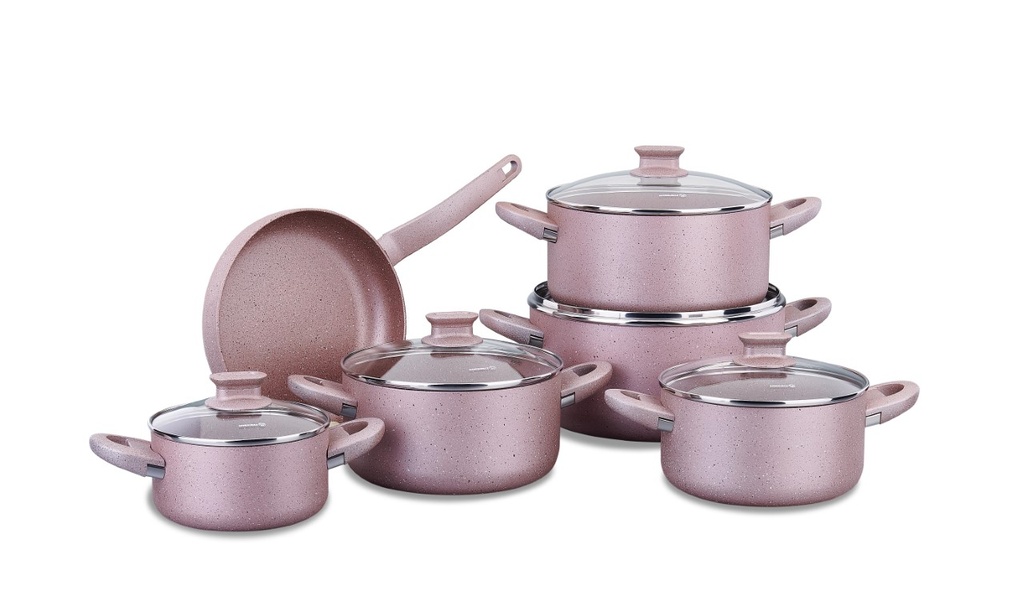 A2604 Lina Rosegold 2XL 11 pcs Cookware Set
