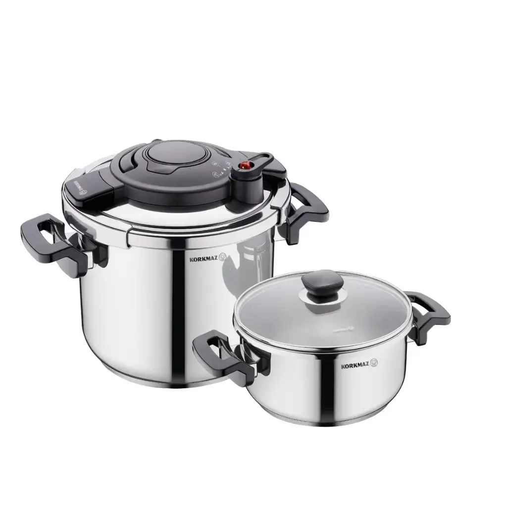 A178 ALESSA Pressure Cooker two pieces Set                                         Pressure Cooker 7.0 Lt                                                                       Casserole 5.0 Lt  ,