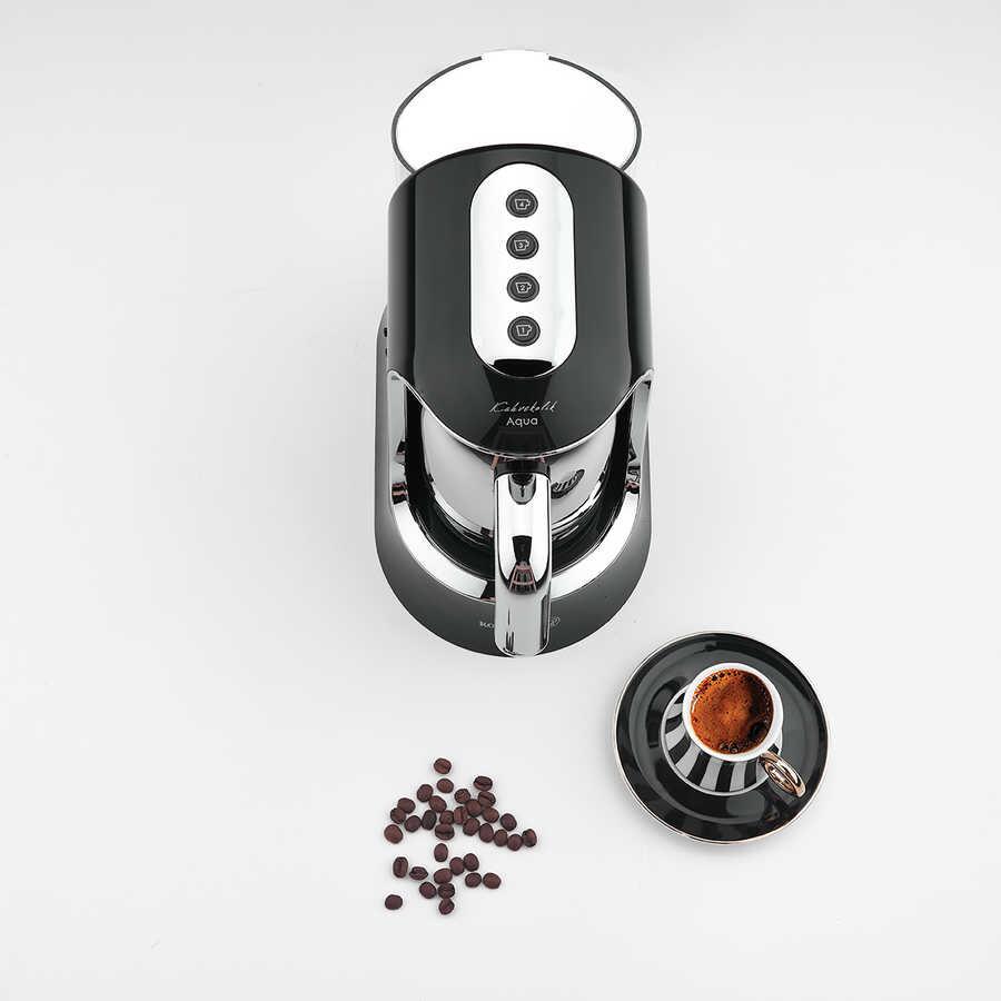 A862-01 Kahvekolik Aqua Coffee Machine Black/Chrome