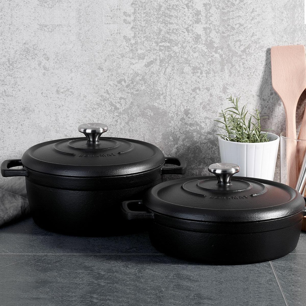 Cast Grill Casserole 24x10,5 cm Black, A2829 