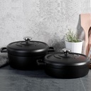 Cast Grill Casserole 24x10,5 cm Black, A2829 