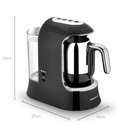 A862-01 Kahvekolik Aqua Coffee Machine Black/Chrome