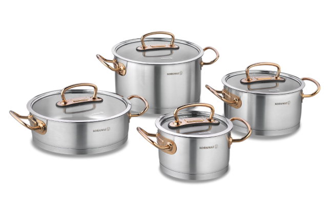 A1149 ProLine 8 pcs. Cookware Set - Rosegold