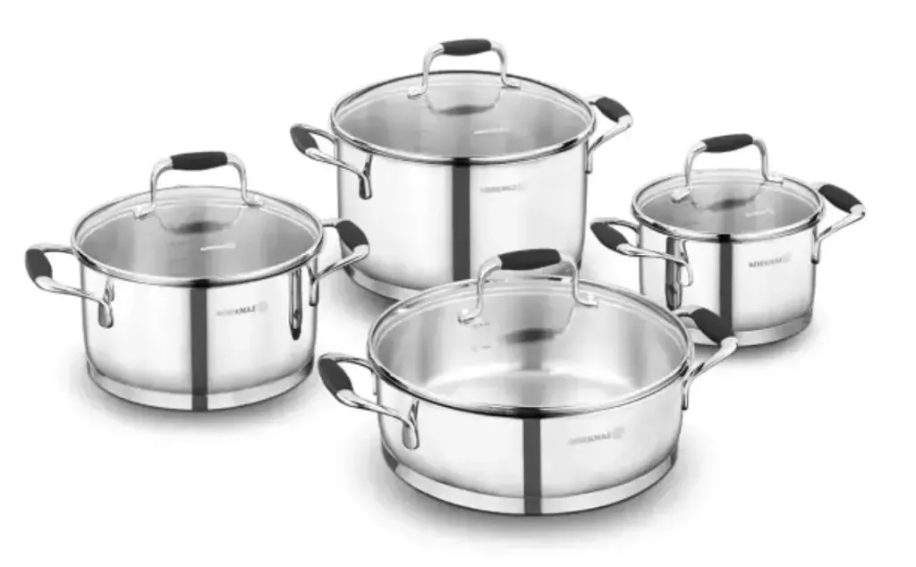 A1979 Flora 8 pcs. Cookware Set - Black