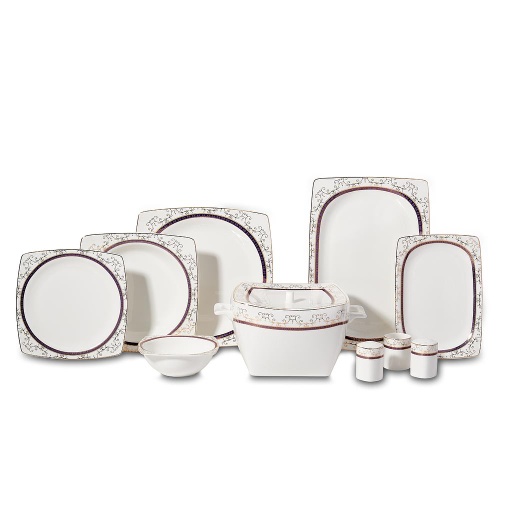 A8434 Bone Sel. 60 pcs Dinner Set (Square)